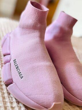 Balenciaga women Pink Sock Sneaker Boots